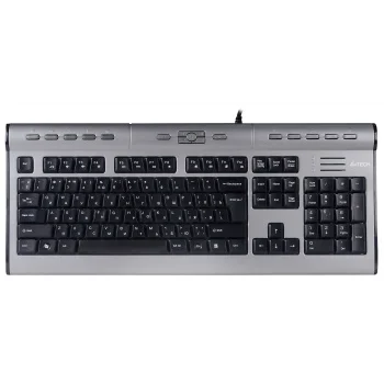 Клавиатура A4Tech KLS-7MUU серебристый/черный USB slim Multimedia